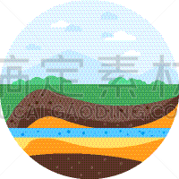山,平坦的,地下的,脚踏车,环境,云,地下水,湖,写实,设计