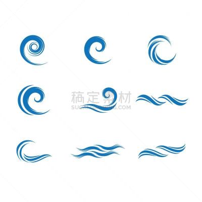 符号,计算机图标,波浪,矢量,运动,清新,华贵,风,肖像,现代