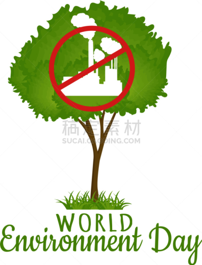 世界环境日,绿色,环境,品牌名称,标签,分离着色,循环利用,树,保护