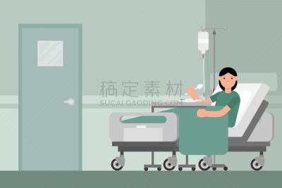 床,女人,绘画插图,病人,膳食,矢量,休息,躺,吃