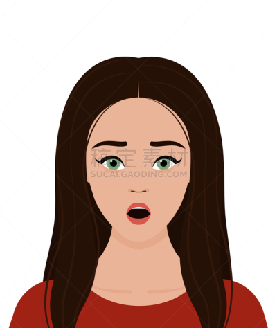 棕色头发,绘画插图,矢量,女孩,注视镜头,公寓,背景聚焦,易接近性,扁平化设计,小题大作