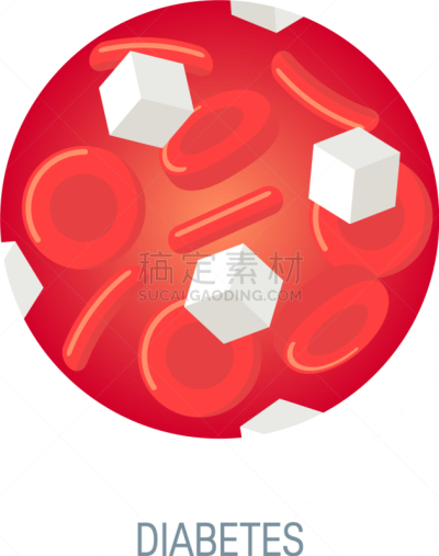 糖尿病,概念,扁平化设计,式样,健康保健,模板,葡萄糖,怀孕的动物,蜘蛛网,圆形