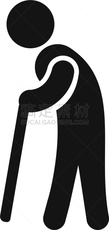 计算机图标,老年男人,轮廓,矢量,符号,直的,图像,标志,退休,设计
