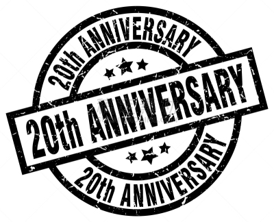 橡皮章,第二十周年,圆形,黑色,分离着色,数字20,周年纪念,白色背景,剥皮器,模板