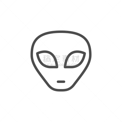 轮廓,外星人,计算机图标,线条,秘密,拟人的,怪异,幻想,太空,不明飞行物