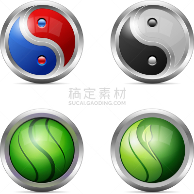 阴阳符,色彩鲜艳,舞台,符号,叶子,绿色,环境,平衡,照亮