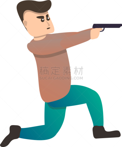 运动,男人,计算机图标,动画片,时尚,神射手,箭术,瞄准,打靶
