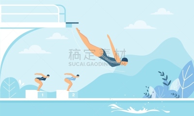 女人,卡通,部分,深的,体育团队,运动,极限运动,厚木板,泳装,培训课