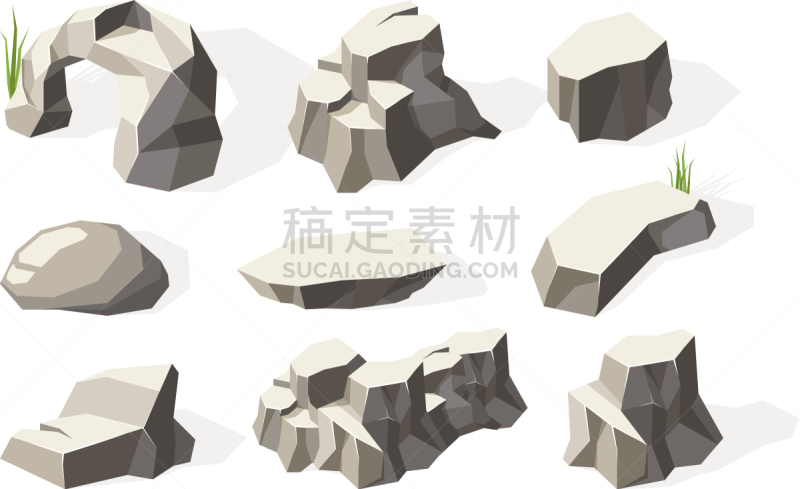 石头,岩石,坏掉的,建筑,圆石,平视角,部分,多样,灰色,冷