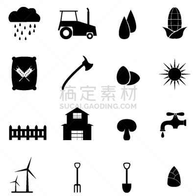 图标集,农场,农业,蔬菜,自然,肉,食品,图像,动物,种子