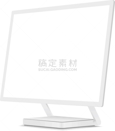 白色,显示器,分离着色,计算机,空白的,图像,模板,微软,设备用品,站