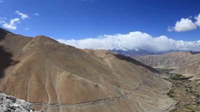 喜马拉雅山景观-Ladakh的Leh高速公路
