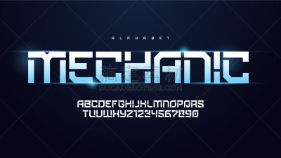 modern technology alphabet creative