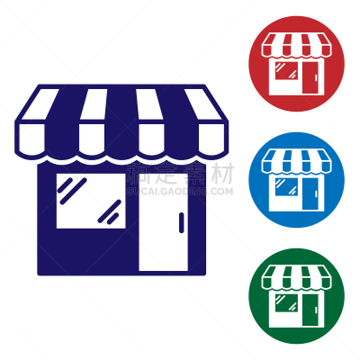 建筑业,购物中心,商店,蓝色,计算机图标,市场,圆形,小的,概念,零售