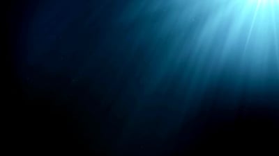 水下无缝场景，气泡漂浮起来，阳光在水面上闪耀。
