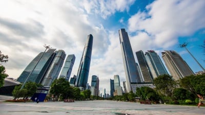 中国广州的城市天际线