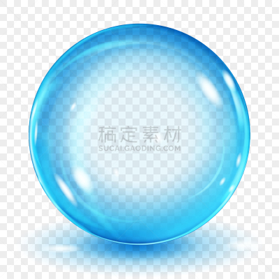 球体,透明,浅蓝色,一个物体,塑胶,阴影,绘画插图,圆形,珠子,白色