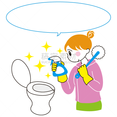 绘画插图,图像,手套,大桶,清洗剂,简单,女人,清洁手套,青年女人,20到29岁