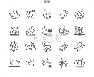细的,极简构图,符号,猪肉,蜘蛛网,数字30,像素化,井,线条,格子