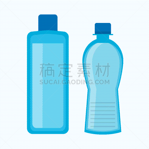 塑胶,彩色图片,蓝色,水瓶,形状,白色,湿,概念,比例,收集
