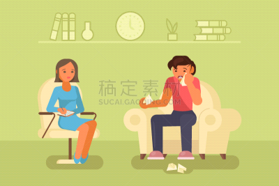 男人,沮丧,扁平化设计,分离着色,忠告,商务,健康保健,人