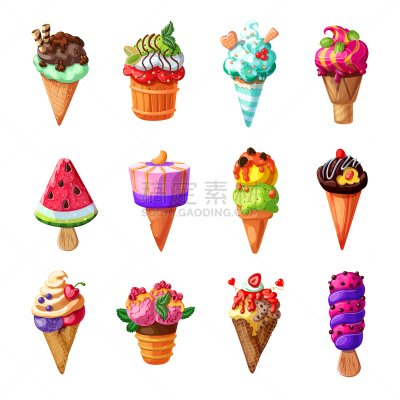 冰淇淋,圣代,动画片,精神振作,奶油,食品,图像,小吃,西瓜,焦糖