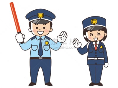 女人,男人,职业,警卫人员,商务,安全出口标志,绘画插图,卡通,人,安全的