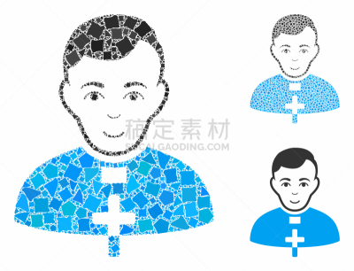 神父,粗糙的,计算机图标,部分,一个物体,撕破的,构图