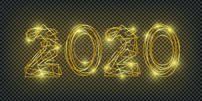 2020,几何形状,黄金,标志,华丽的,贺卡,背景分离,华贵,新年前夕,复古风格