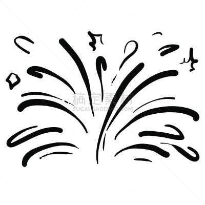 乱画,焰火,时尚,请柬,线条,新年前夕,传统节日,草图