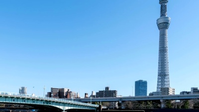  延时 东京天空树和住田河
