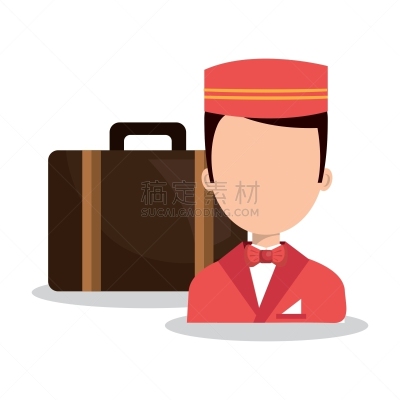 分离着色,酒店,门童,商务人士,图像,汽车旅馆,矢量,住宅房间,服务,抵达