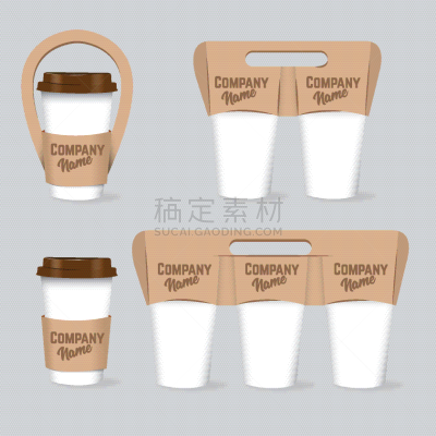 杯,咖啡,饮料,热,背景分离,纸盒,塑胶,模板,拿着