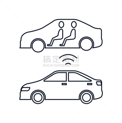 汽车,计算机图标,智慧,未来,安全的,顺序,技术,自立,运输