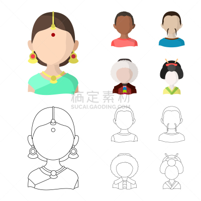 房地产,品牌名称,传统,饰头巾,人种,女人,哈萨克人,发型,模仿,设计