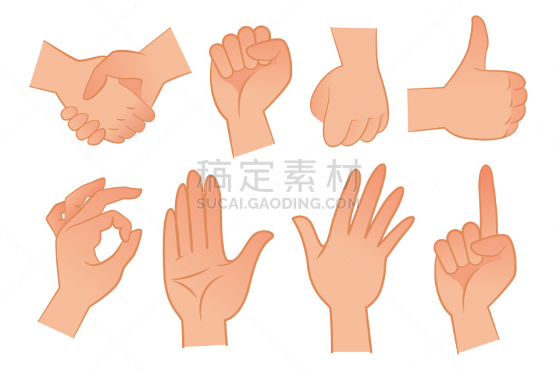 矢量,绘画插图,平坦的,手势语,一个物体,背景分离,拳头,创作行业,忠告