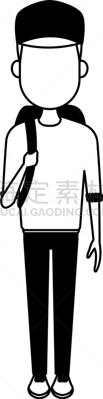 卡通,青年男人,黑白图片,白色,商务,人,男人,肖像,图像,违约
