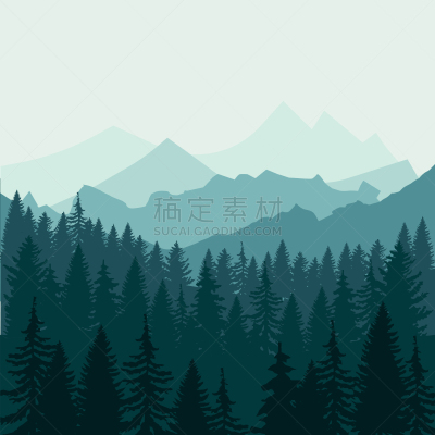 全景,森林,山,松木,背景,灵感,野生动物,环境,公园,云杉