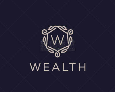 直的,溢价,英文字母W,印有花压字品牌,盾,商务,请柬,字母,字母表次序