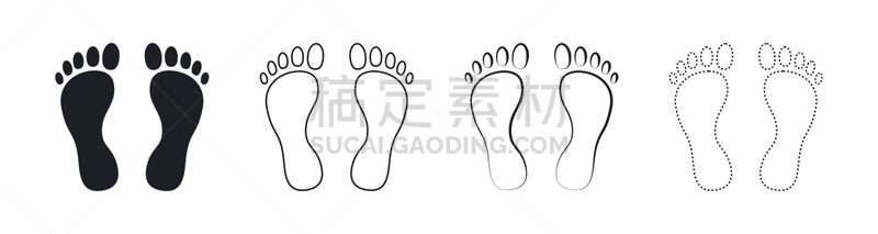 图标集,脚掌,足,脚印,鞋子,女人,品牌名称,踝,小路,关节