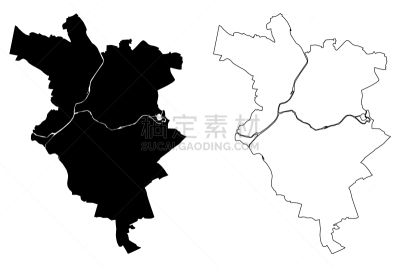 勒芒,街道图,法国,边界,乡村风格,草图,绘画插图,城市,乱画,潦草