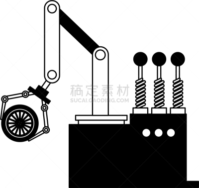 制造机器,轮胎,机械手,电子人,工程师,技术,图像,工业,自动的