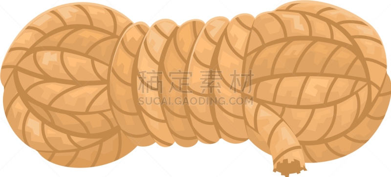绳子,卡通,帆船,白色,分离着色,自然,安全的,绞架,卷起,装饰