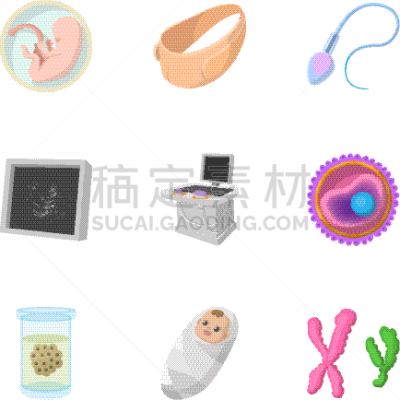 母亲,肚子,儿童,时尚,卡通,分离着色,数字9,布置,收集