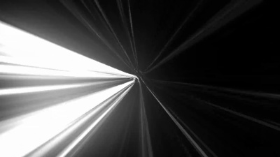 黑白抽象科幻空间虫洞隧道时间旅行。 