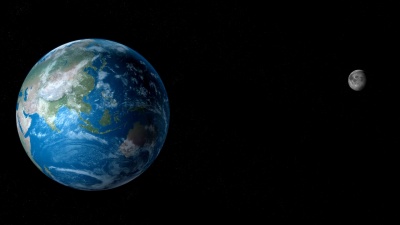 月球卫星在外层空间绕地球旋转