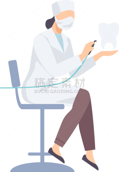 牙医,个性,白色,长袍,女性,口腔卫生,健康保健,专业人员,坐