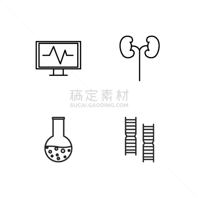 健康保健,轮廓,计算机图标,简单,生物学,生物化学,生物科技,技术,设备用品,布置