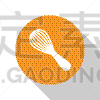 分离着色,白色,搅拌器,图标,商业厨房,不锈钢,配方,蛋糕,食品,烹调