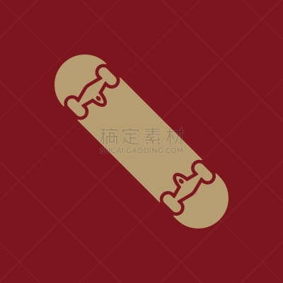 滑板运动,滑板,图标,平坦的,分离着色,标志,矢量,街道,蜘蛛网